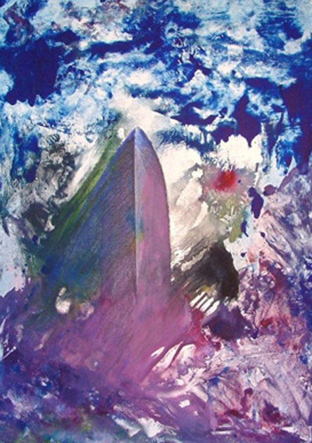 Sinking of the Titanic Monotype 2008 30x22 Works on Paper (not prints) by Arthur Secunda