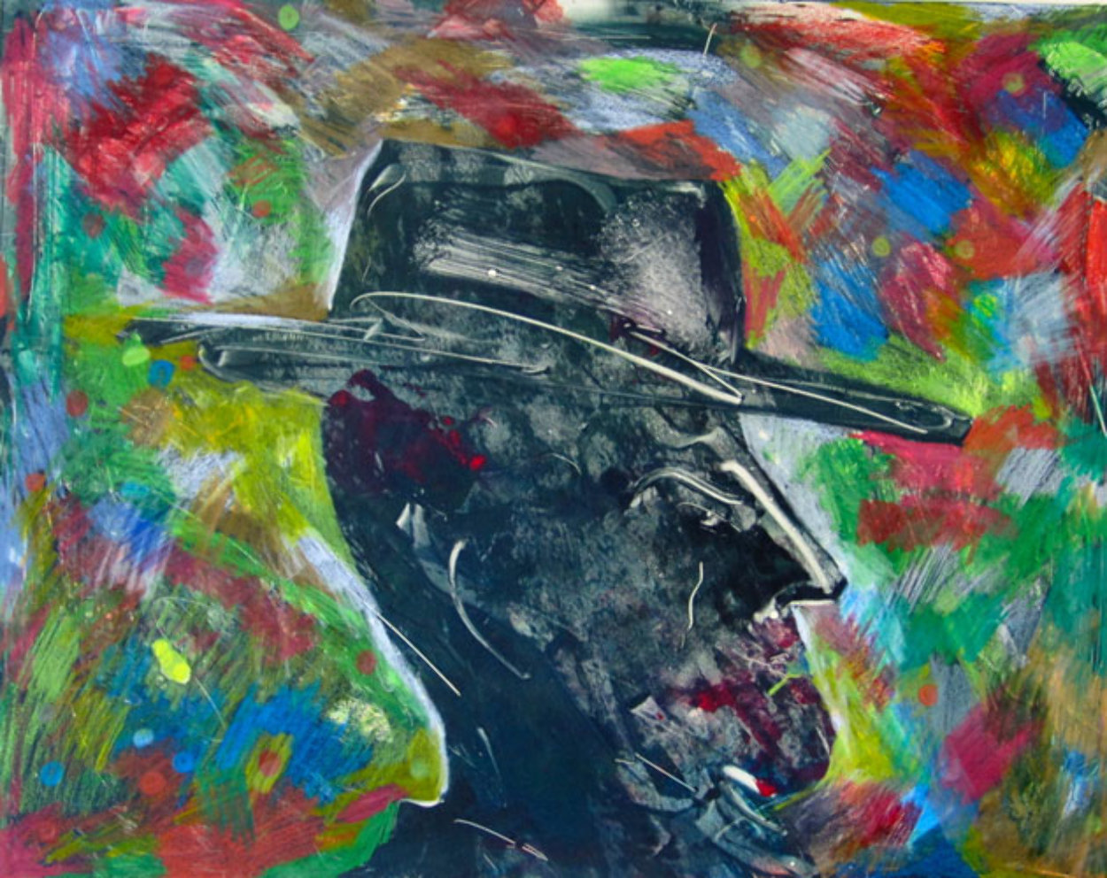 Thoughts in the Night Monotype 2008 22x30 Works on Paper (not prints) by Arthur Secunda Thoughts in the Night Monotype 2008 22x30 Works on Paper (not prints) by Arthur Secunda