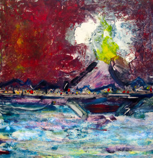 Etna Volcano Monotype 2008 30x23 Works on Paper (not prints) - Arthur Secunda Etna Volcano Monotype 2008 30x23 Works on Paper (not prints) - Arthur Secunda
