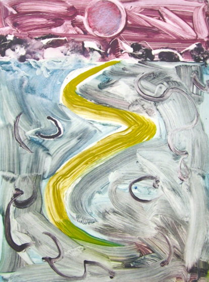 Yellow Brick Road Monotype 2008 Beatles Works on Paper (not prints) by Arthur Secunda Yellow Brick Road Monotype 2008 Beatles Works on Paper (not prints) by Arthur Secunda