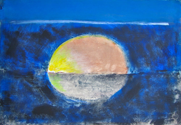 Sun and the Sea Monotype 2008 22x30 Works on Paper (not prints) by Arthur Secunda Sun and the Sea Monotype 2008 22x30 Works on Paper (not prints) by Arthur Secunda