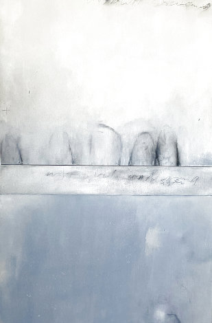 Mapping Underground Water   Diptych 2009 58x30 Huge Original Painting - Steven Seinberg