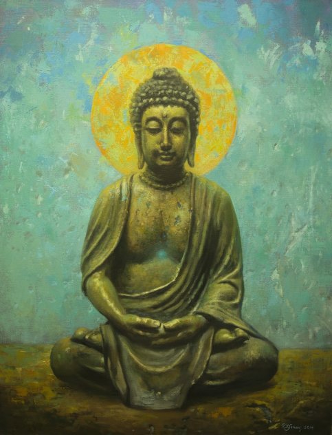 Buddha 2015 40x30 Original Painting by Robert Semans