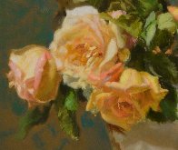 Lennox Vase With Roses 2017 18x14 Original Painting by Robert Semans - 1 Lennox Vase With Roses 2017 18x14 Original Painting by Robert Semans - 1