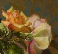 Lennox Vase With Roses 2017 18x14 Original Painting by Robert Semans - 2 Lennox Vase With Roses 2017 18x14 Original Painting by Robert Semans - 2