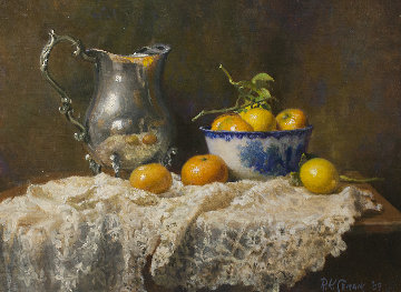 Silver And Lace 2009 24x20 Original Painting - Robert Semans