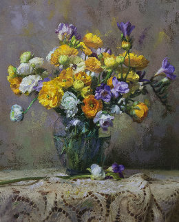 Icelandic Poppies And Ranunculus 2017 30x36 Original Painting - Robert Semans Icelandic Poppies And Ranunculus 2017 30x36 Original Painting - Robert Semans