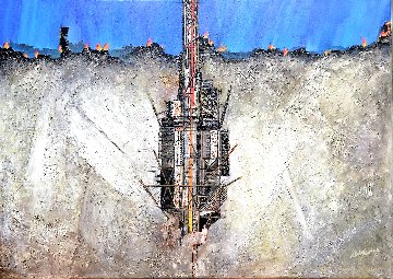 Released Energies 2015 27x39 Original Painting - Aldo Sesana