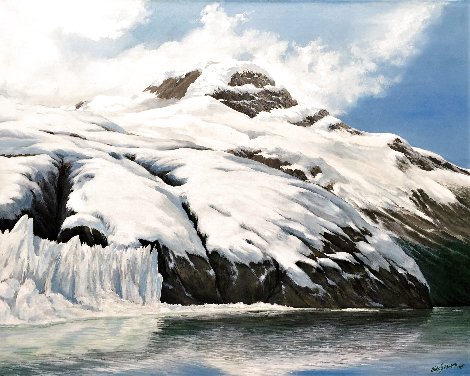 Lake Mountain 2005 39x32 Original Painting - Aldo Sesana