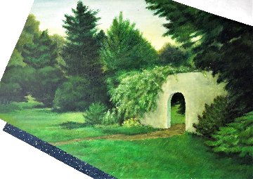 Garden 1997 51x49 - Huge Original Painting - Aldo Sesana