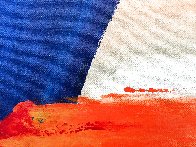Orange Energy 1993 55x39 - Huge Original Painting by Aldo Sesana - 2 Orange Energy 1993 55x39 - Huge Original Painting by Aldo Sesana - 2