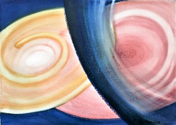 Galactic 1993 55x39 - Huge Original Painting - Aldo Sesana