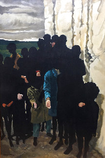 Anonymous Hands 1980 24x32 Original Painting - Aldo Sesana