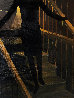 Ladder 1980 24x32 Original Painting by Aldo Sesana - 2