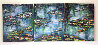 Giverny Revisited Triptych 2008 20x48 Huge - France - Monet Original Painting by Jane Seymour - 1