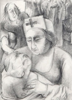 Nurse Drawing 15x13 Drawing - Ben Shahn