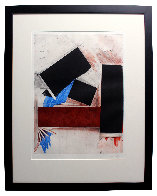 Untitled (Red Square/with Blue) 1992 Limited Edition Print by Joel Shapiro - 1 Untitled (Red Square/with Blue) 1992 Limited Edition Print by Joel Shapiro - 1