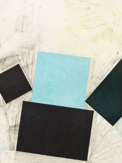 Untitled (Blue Square With Green) 1992 Limited Edition Print - Joel Shapiro Untitled (Blue Square With Green) 1992 Limited Edition Print - Joel Shapiro