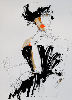 Lady 2 2019 25x18 Works on Paper (not prints) - Victor Sheleg Lady 2 2019 25x18 Works on Paper (not prints) - Victor Sheleg