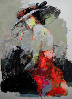 Lady 6 2019 27x19 Original Painting - Victor Sheleg Lady 6 2019 27x19 Original Painting - Victor Sheleg