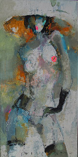 It's All About the Hat! 2020 23x12 Original Painting - Victor Sheleg It's All About the Hat! 2020 23x12 Original Painting - Victor Sheleg