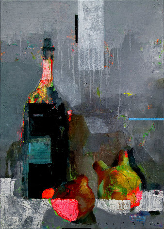 Pears 2020 28x20 Original Painting - Victor Sheleg
