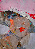 Pink Hat 2020 12x8 Original Painting by Victor Sheleg - 1