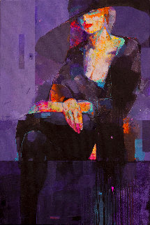 Mirage Purple 2020 47x31 Super Huge Original Painting - Victor Sheleg Mirage Purple 2020 47x31 Super Huge Original Painting - Victor Sheleg
