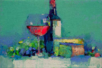 Blue Cheese 2020 22x30 Original Painting - Victor Sheleg Blue Cheese 2020 22x30 Original Painting - Victor Sheleg