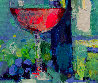 Blue Cheese 2020 22x30 - Wine Original Painting by Victor Sheleg - 3