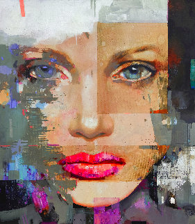 Reflection 2021 59x51 Huge Original Painting - Victor Sheleg Reflection 2021 59x51 Huge Original Painting - Victor Sheleg