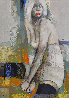 Girl With An Accent 2021 47x32 Huge Original Painting by Victor Sheleg - 0