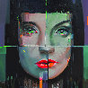 Portrait With Distortion 2022 59x59 - Huge Original Painting by Victor Sheleg - 0
