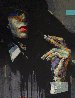 Secretive Lady 2023 35x27 Original Painting by Victor Sheleg - 0