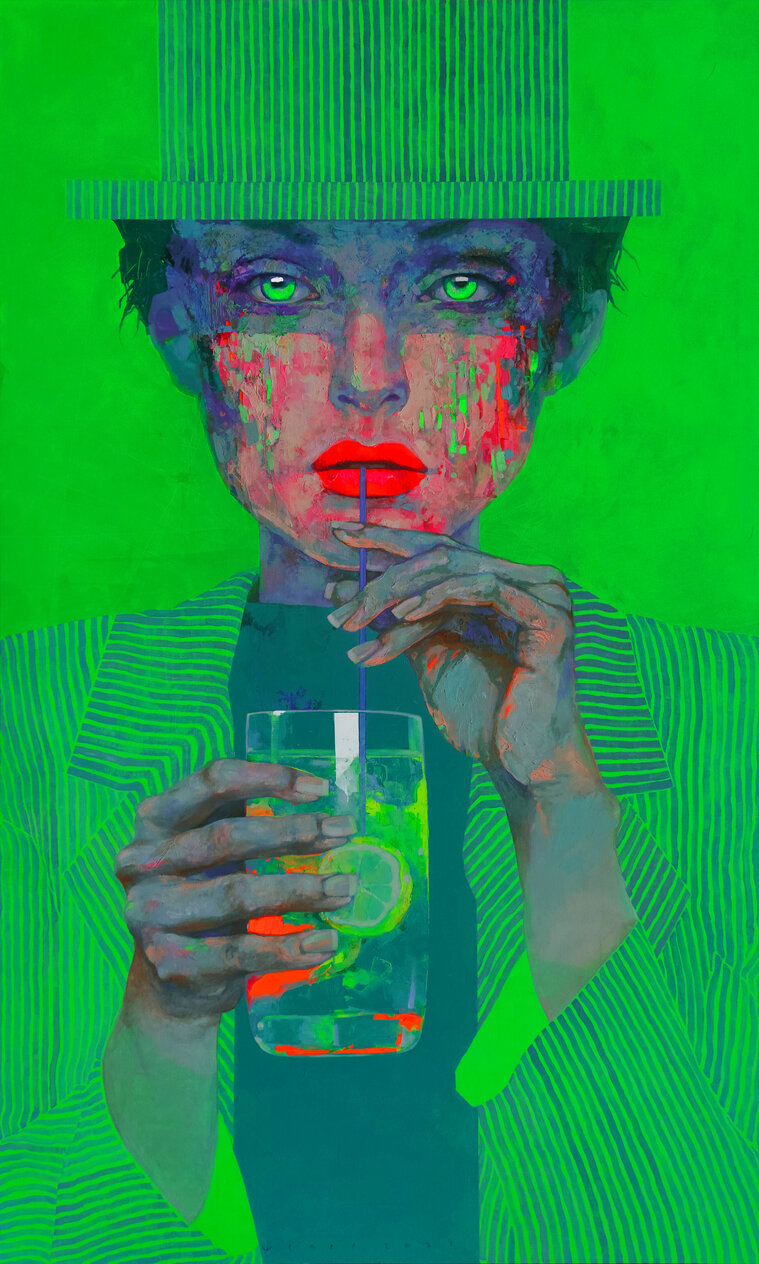 Mojito 2025 Oil on Canvas 79x47 by Victor Sheleg - For Sale on Art ...