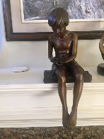 Boy And Frog Bronze Sculpture 2011 18 in Sculpture by Adolf Sehring - 1 Boy And Frog Bronze Sculpture 2011 18 in Sculpture by Adolf Sehring - 1