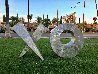 Love Letters -  Set of 2 Unique Stainless Steel Sculptures - 2018 85 in - Huge Monumental Sculpture by Charles Sherman - 2