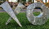Love Letters -  Set of 2 Unique Stainless Steel Sculptures - 2018 85 in - Huge Monumental Sculpture by Charles Sherman - 1