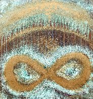 Infinity's Rainbow 2020 32x30 Original Painting by Charles Sherman - 1 Infinity's Rainbow 2020 32x30 Original Painting by Charles Sherman - 1
