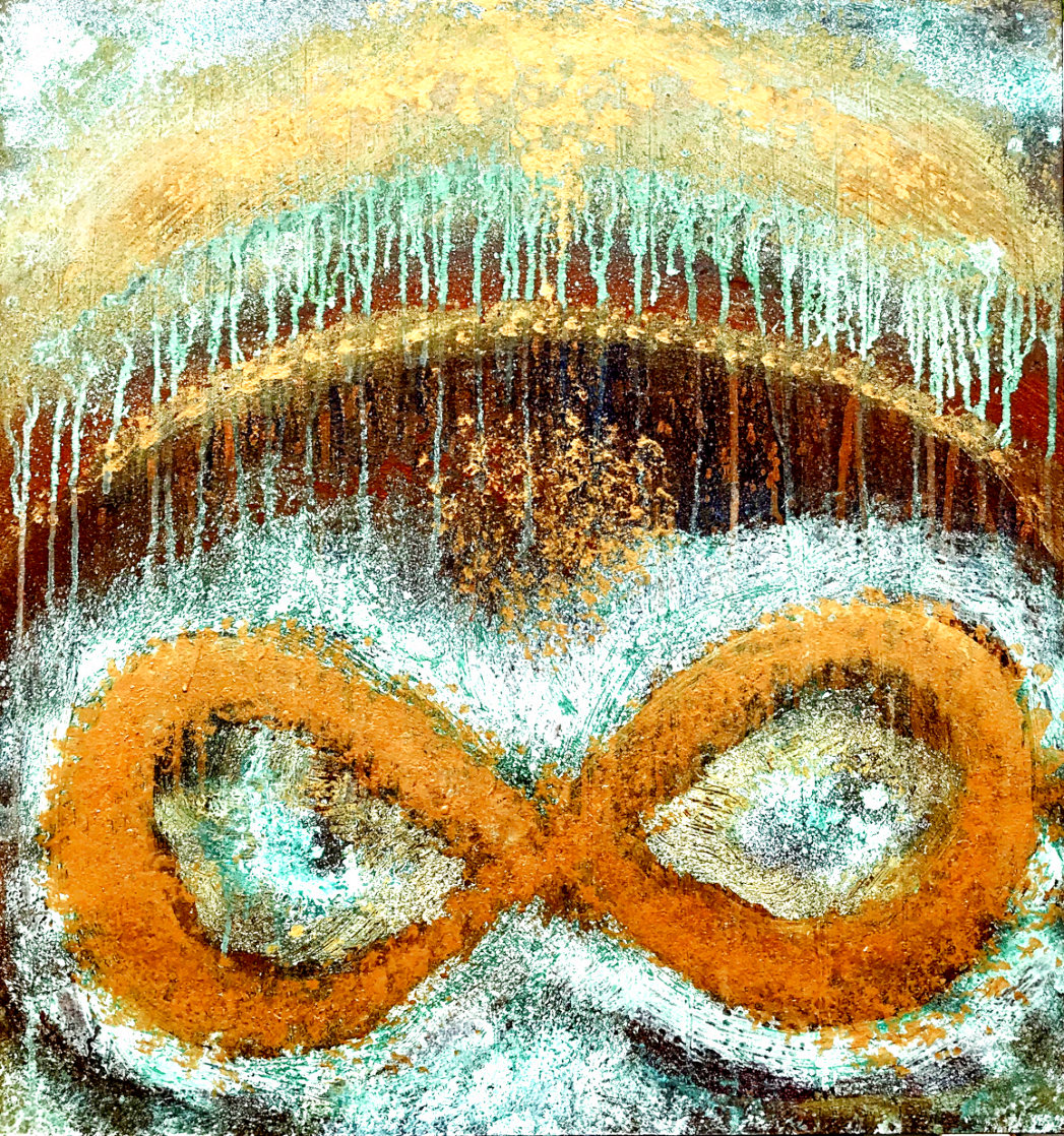 Infinity's Rainbow 2020 32x30 Original Painting by Charles Sherman Infinity's Rainbow 2020 32x30 Original Painting by Charles Sherman