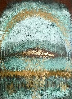 Copper Cathedral 2020 44x32 Huge Original Painting - Charles Sherman