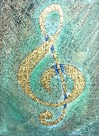 I Saw the Treble Clef in Gold 2020 40x30 Original Painting by Charles Sherman - 1
