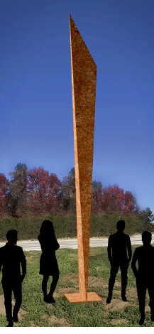 Power Tower Corten Steel Sculpture 2023 236 in - Huge Monumental Size Sculpture - Charles Sherman