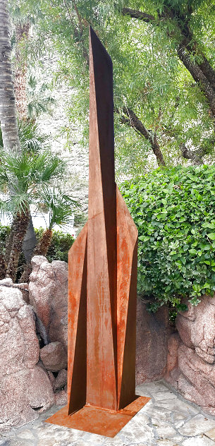 Ascending Mountain Corten Steel Sculpture 2023 121 in - Huge Monumental Size Sculpture by Charles Sherman