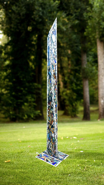 Enchanted Flight Unique Mixed Media Sculpture 2023 121 in - Huge Monumental Size Sculpture by Charles Sherman