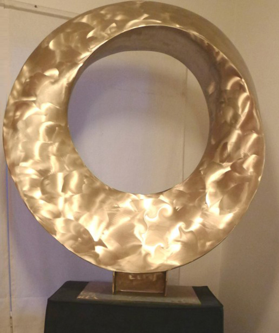 Serenity,  Infinity Ring, Bronze Sculpture 2020 40 in Sculpture by Charles Sherman