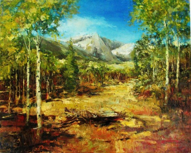 Fall - Grand Teton 2010 30x24 Original Painting by Stephen Shortridge Fall - Grand Teton 2010 30x24 Original Painting by Stephen Shortridge