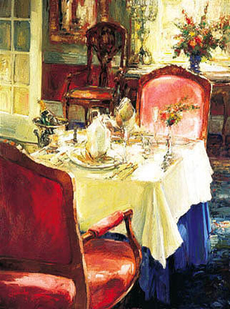 Table For Two - Embellished Giclee on Canvas 2002 Limited Edition Print by Stephen Shortridge