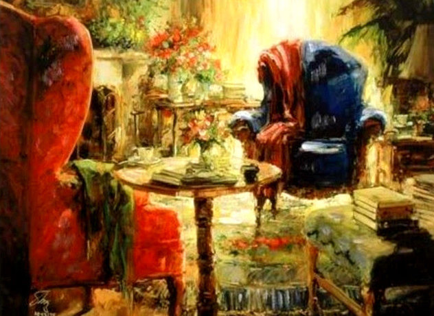 Blue Chair 2002 Embellished Limited Edition Print by Stephen Shortridge