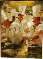 Brothers in Pasta 2016 21x18 Original Painting by Stephen Shortridge - 3 Brothers in Pasta 2016 21x18 Original Painting by Stephen Shortridge - 3